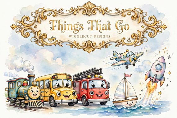 Things That Go Children's Coloring Pages Pack (25 Printable)