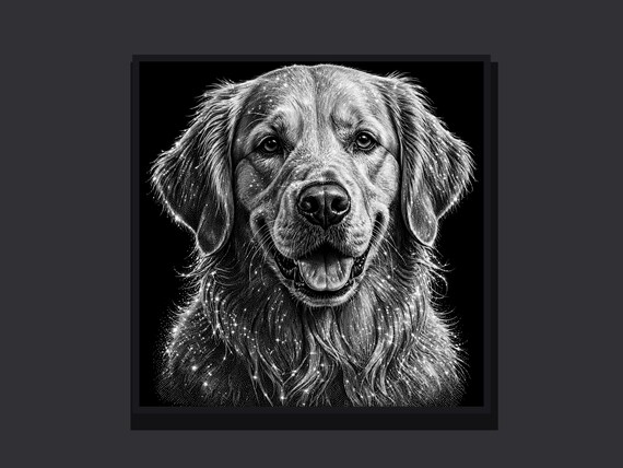 Dog Breed Laser Engraving PNG Bundle, 30 Dog Portraits + Inverted and Etching Files, Slate & Wood Coaster Files, Glowforge LightBurn 300 DPI