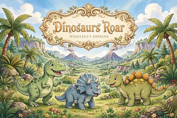 Dinosaurs Roar Children's Coloring Pages Pack (25 Printable)