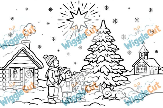 Christmas Cheer Children's Coloring Pages Pack (25 Printable)