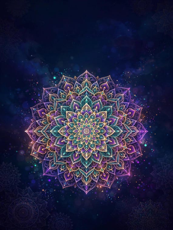 Sacred Mandalas Coloring Pages, 45 Printable Sheets, Shaped Meditation Art (Digital Download)