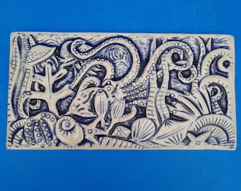 Tidepool,  Ocean Themed Hand Made Subway Tile