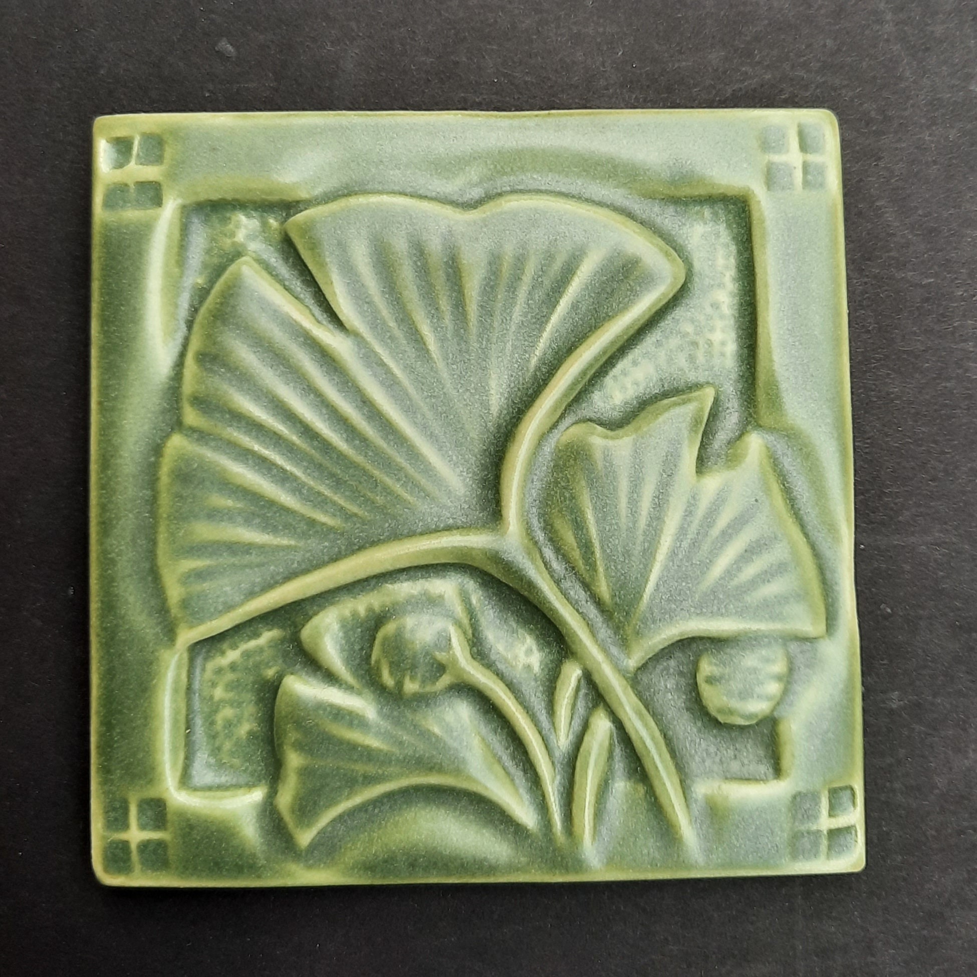 Ginkgo Tile, Arts and Crafts Style, Craftsman Decor, Mission Style 
