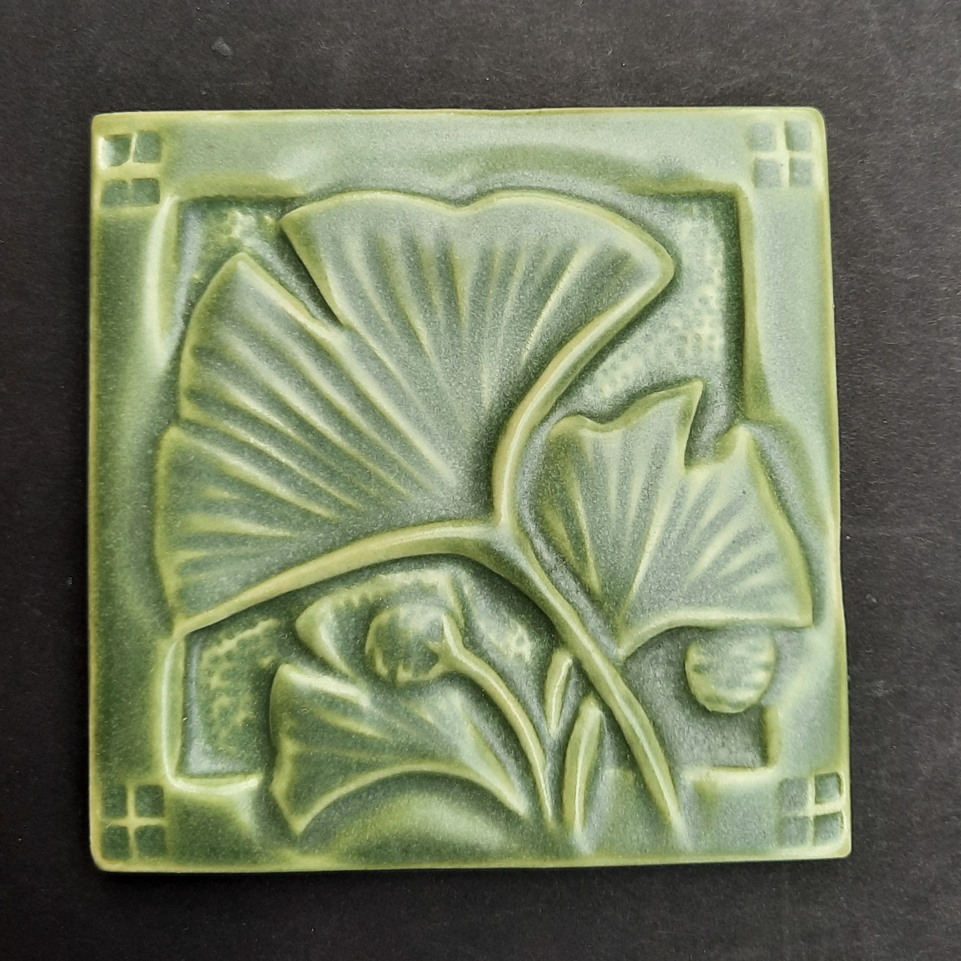 Ginkgo Tile,  Arts and Crafts Style, Craftsman Decor, Mission Style