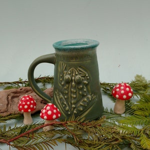 Large Toad Mug, Arts and Crafts Style, Handmade, Toad Lover image 2