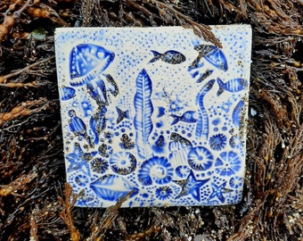 Ocean Tile, Tidepool, Ocean Backsplash, 4×4