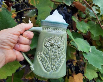 Large Boreal Toad Mug, Arts and Crafts Style, Handmade, Toad Lover