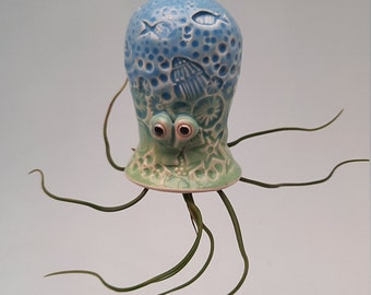 Small Tide pool Octopus, Hanging Air Planter, Bring the Beach Home