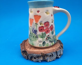 Wild Flower Handmade Mug, Wildflowers Lover