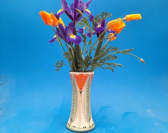 California Poppy Vase,  Arts and Crafts Style, Craftsman