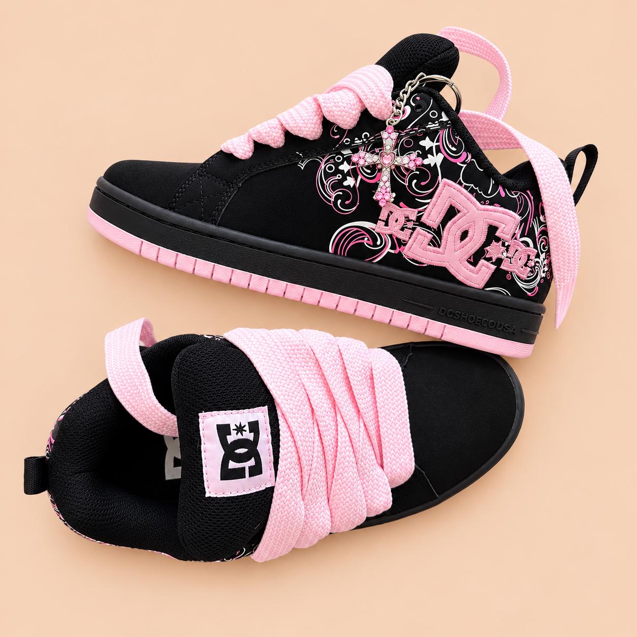 ⟡.·Y2K 2000's 平成 DC Shoesスニーカー ピンク゜⋆˙⟡ Y2k Mens Shoes - Etsy