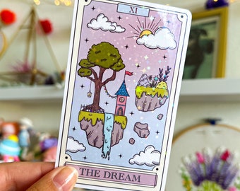 The Dream - Tarot Card Holographic Sticker - Oracle Sticker - Cute Die Cut Stickers