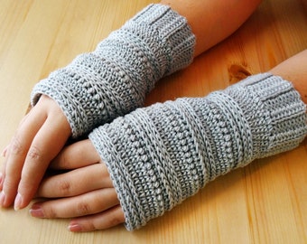 Patron Crochet  - Guantes sin Dedos - Mitones - PDF