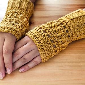 Crochet Pattern Fingerless Gloves PDF Pattern Mittens Accessories Yarn Download 3 image 1