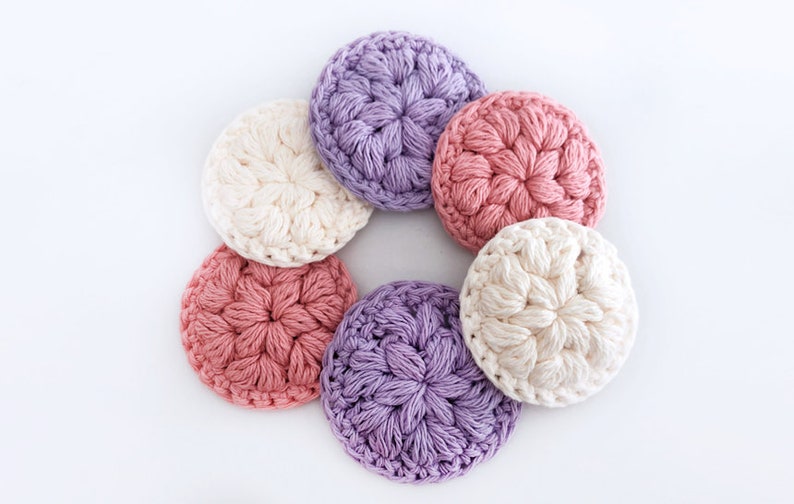 Reusable Face Scrubbies PDF Pattern Cotton Pads Accessories Yarn Download image 1