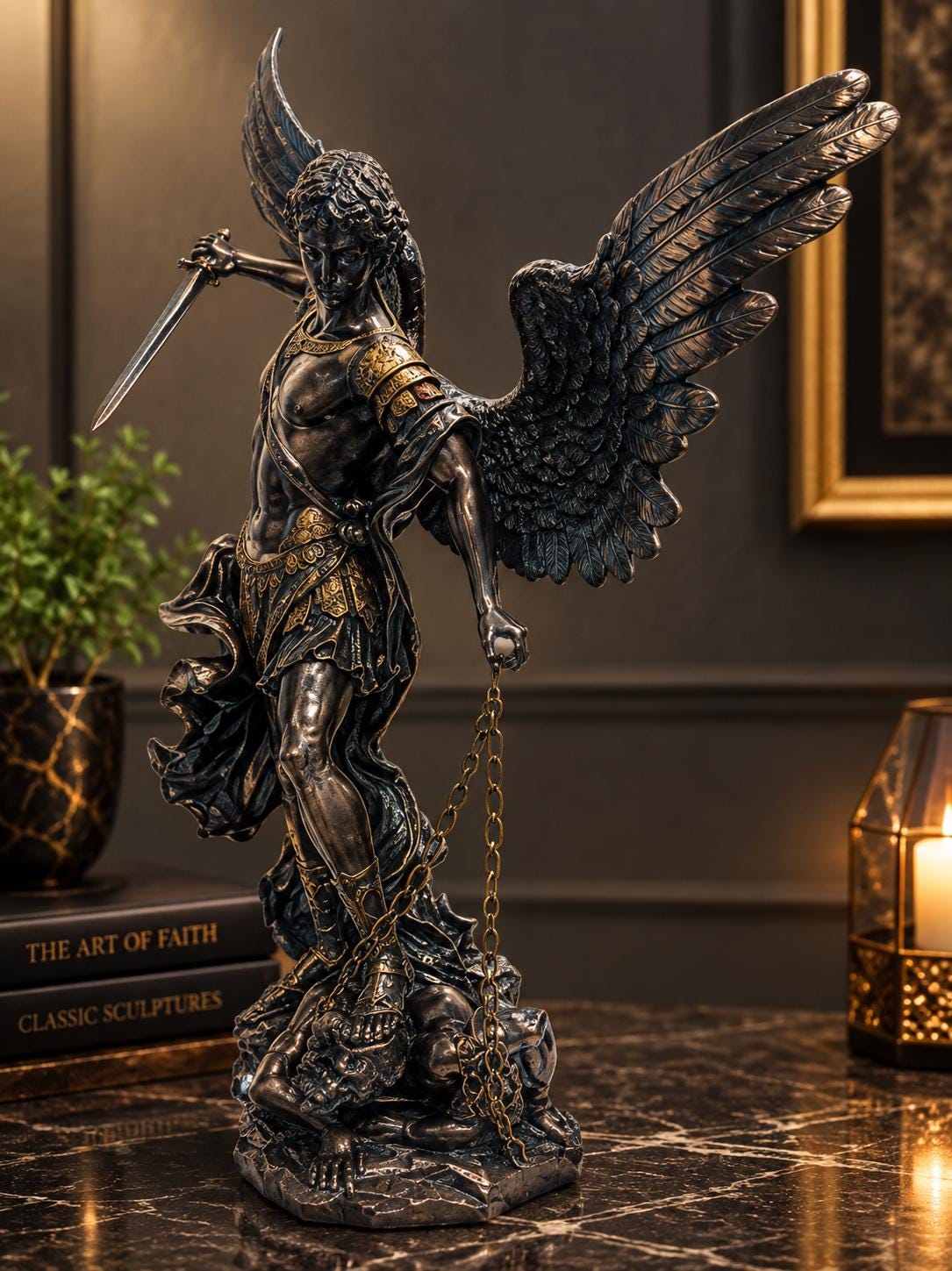 Angels and demons statue - Etsy 日本