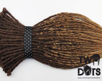 Brown Ombre Dread Locks Crochet Partial Full Set, Boho Single Double Ended DE SE Synthetic Braid in Dreadlocks Hairstyle, Locs Extensions