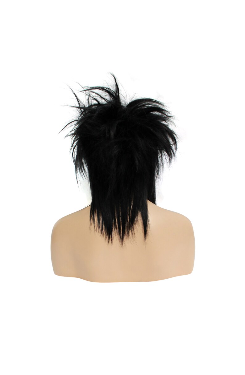 Human Hair Long Black EMO Wig Unisex One Size. Etsy