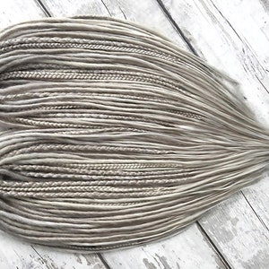 Blond Dread Gray Locs Extension, DE Dreadlocks SE, White Dread Silver, Synthetic Dread Locks Accent, Braid in Dreadlocks Boho.