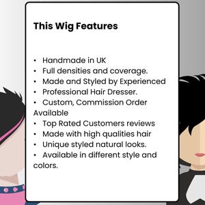 High-quality synthetic wig features. Handmade, custom-styled, professional-grade synthetic wig with heat resistance. Adjustable cap, soft texture, and easy maintenance. Perfect for cosplay, alternative fashion, and daily wear.
