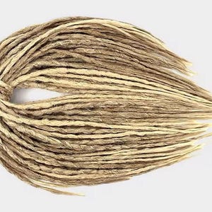 Boho Synthetic Dreadlocks Blonde – Crochet Faux Locs with Loose Ends, Custom Extensions for Festival & Burning Man Hair