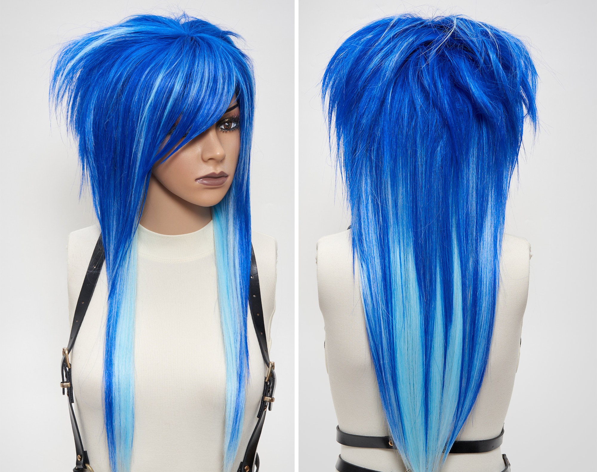 Blue Ombre Wig Etsy Canada