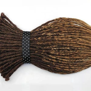 Brown Ombre Dreadlocks – SE/DE Dreads with Loose Ends | Handmade Custom Faux Locs for Boho & Viking Hairstyles
