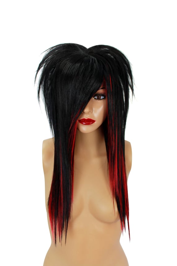 black emo wig