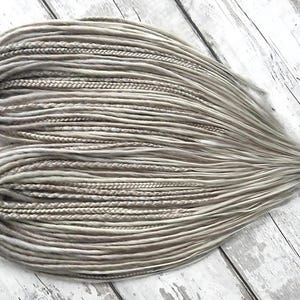 White Synthetic Dreadlocks – SE/DE Partial Full Set Boho Braids & Twists Dread, Faux Locs Extension