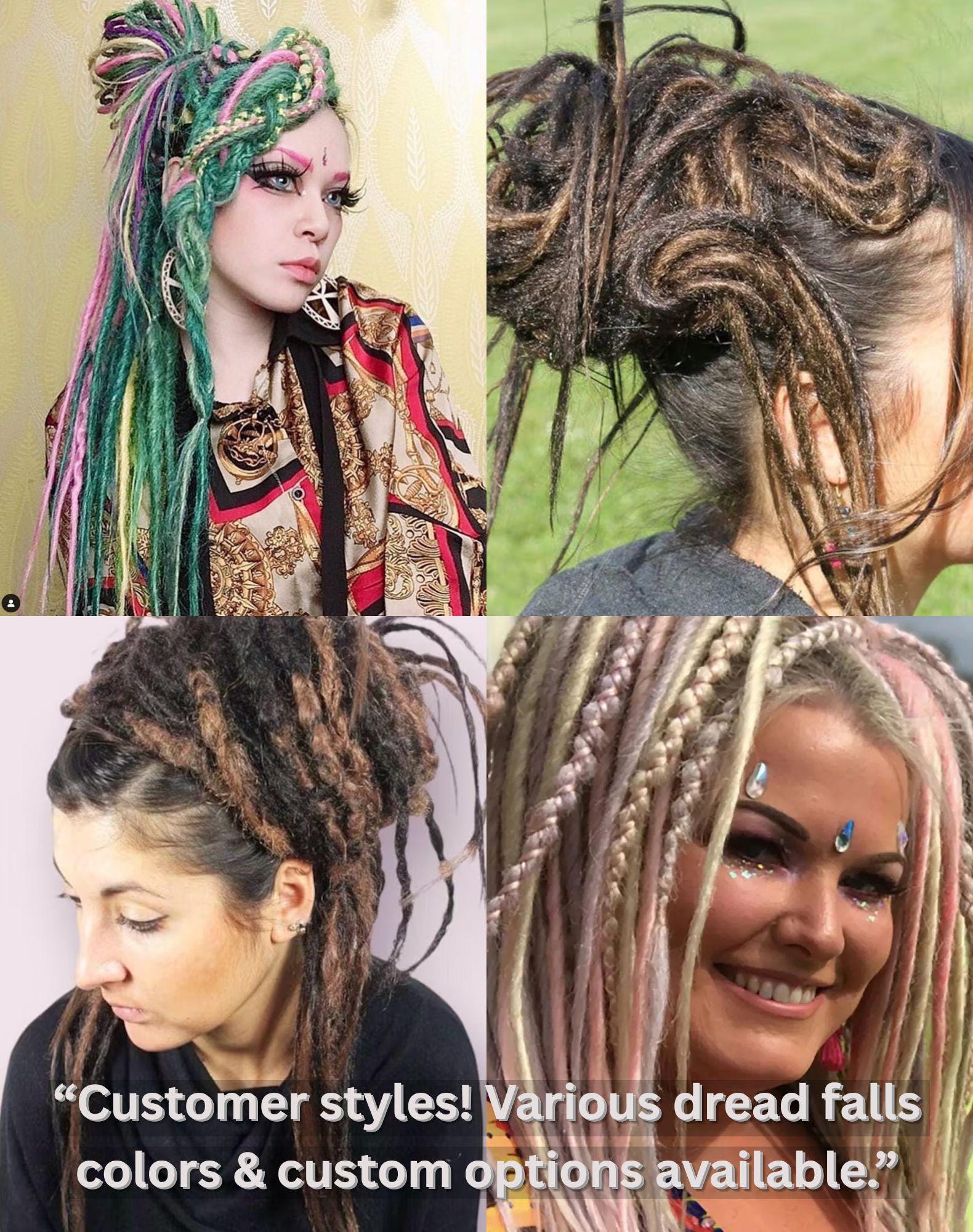 (2) Dread Dreadlock Braid Pony Fall Hair Extension High Ponytail Styles for Locs: Embrace Your Goddess Vibe  main image 3