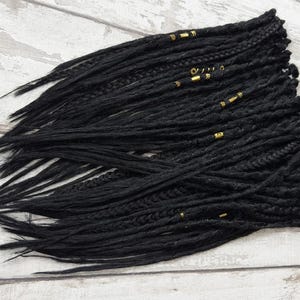 Black Crochet Dreadlocks – Natural Looks Soft Dreads with Loose Ends, Se or De Faux Locs Extensions