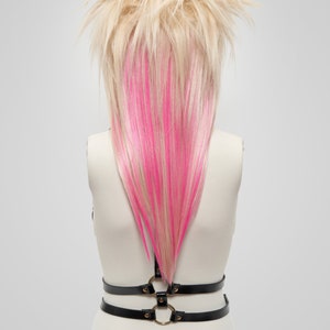 Emo Scene Cosplay Wig Commission, Pink Blonde Wig with Bangs Long Glueless, Halloween Drag Queen Styled Barbie Costume Wig for White Women image 4