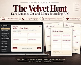 The Velvet Hunt: Dark Romance Journaling RPG (Digital Download)