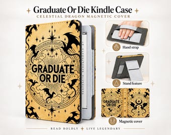 The Dragon Wing Kindle Case | Graduate or Die | Vintage Tarot Style Cover | Fantasy Accessory