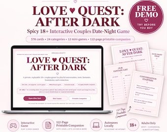 Love Quest After Dark: 18+ Couples Date Night Game (Digital Download)