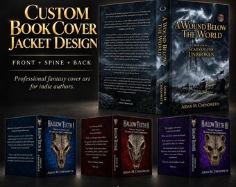 Custom Book Cover Jacket | Front, Spine & Back Design