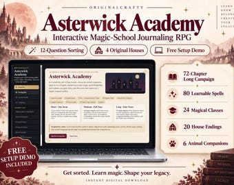 Asterwick RPG Magic Academy | Interactive Fantasy School Game with House Sorting | Try FREE DEMO