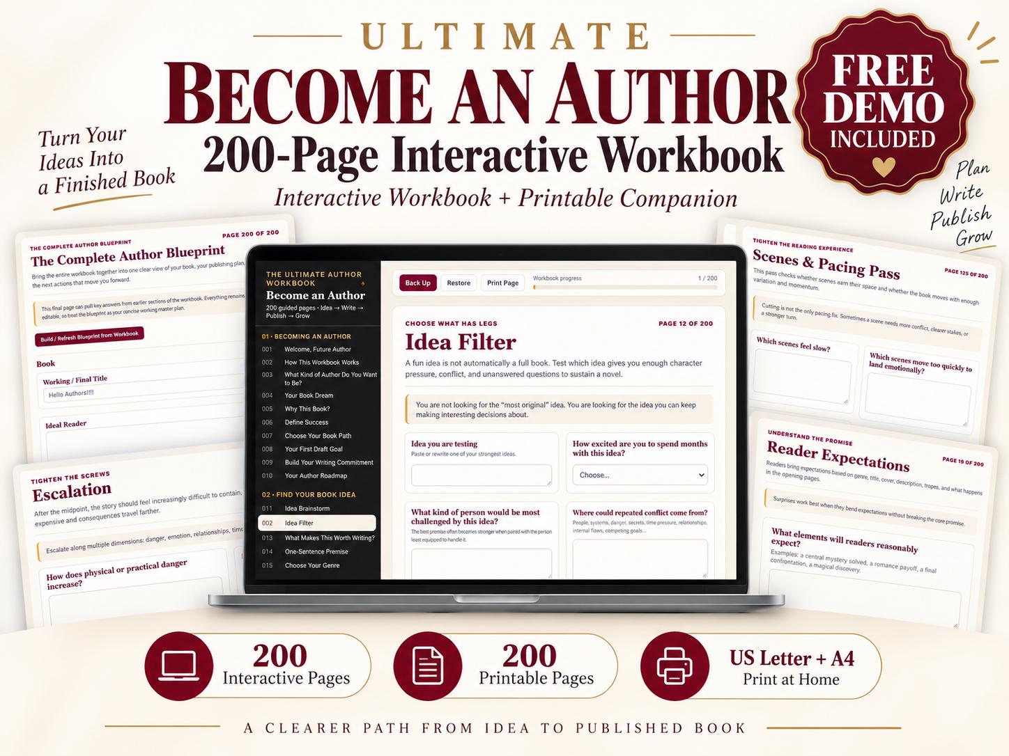 Ultimate Become an Author Workbook product preview