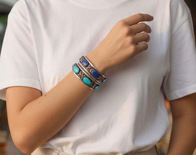 Turquoise jewelry-  Blue  Cuff bracelet