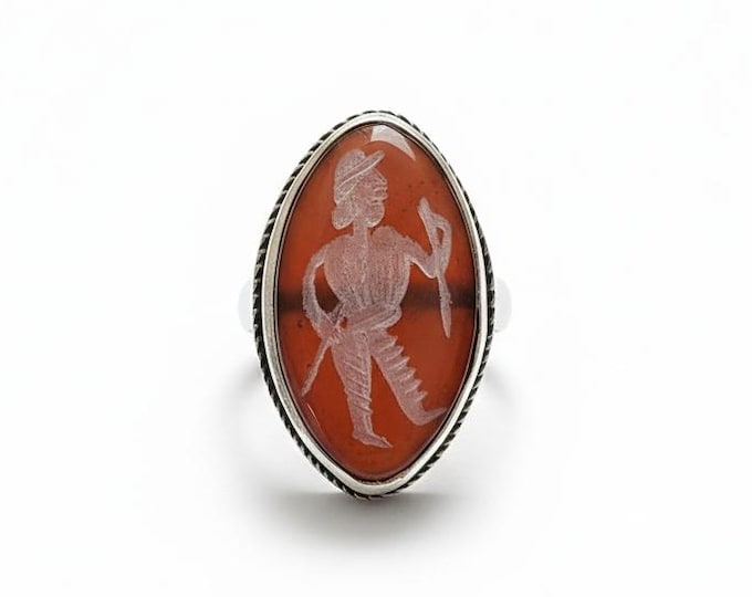 Aqeeq ring-  Yemeni Aqeeq Tribal Ring. Statement Ring. Stone Rings. Antique  Ethnic Middle eastern ring- Tribal statement ring- Aqiq ring