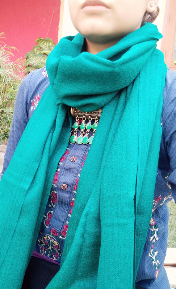 Sea Green Cashmere wrap- Cashmere stole- Cashmere