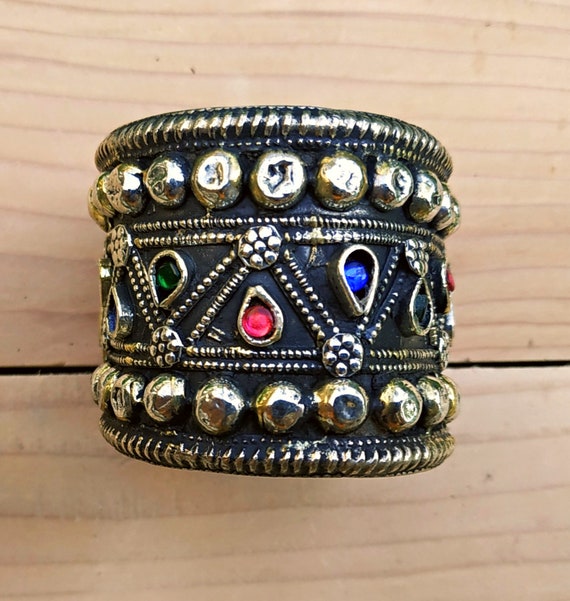 Cuff bracelet- Antique Afghan cuff - Boho Cuff- Tr