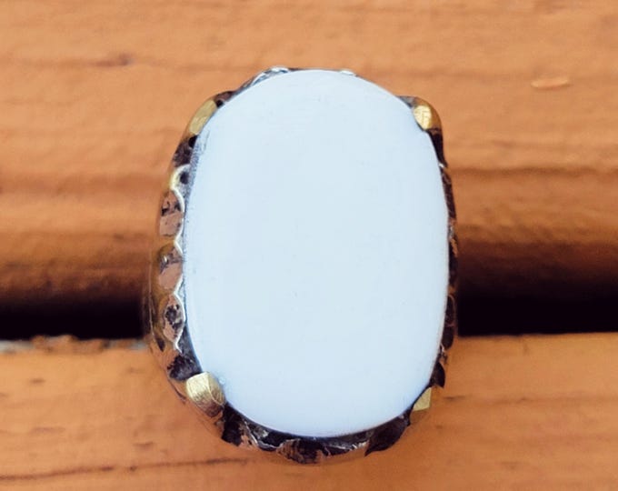 Antique ring- White Onyx jewelry