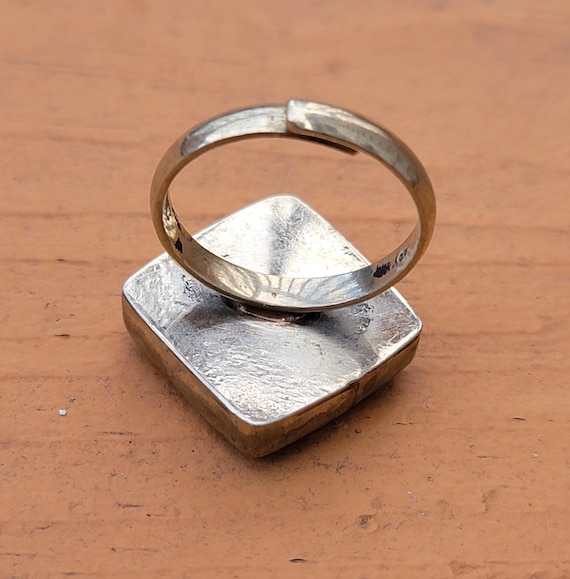 Lapis ring- Coral Mosaic ring-Nepali turquoise je… - image 5