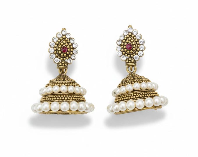 Antique Gold finish Earrings- Indian earrings- Hoop earrings- Tribal Gypsy Earrings- Boho earrings- Jewelry- Bohemian jewelry