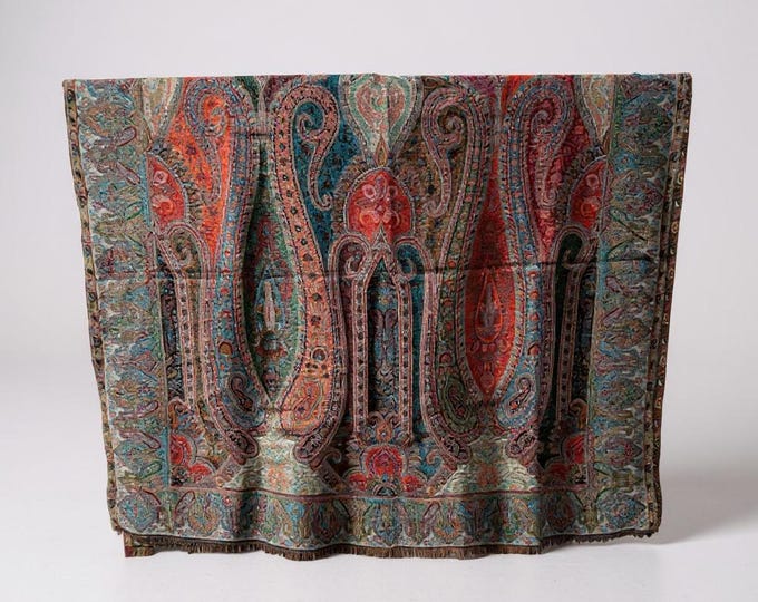 Embroidered Cashmere Shawl- 100% Cashmere- Cashmere Shawl-  Pashmina scarf- Cashmere Scarf-- Winter Pashmina Shawl- Cashmere shawls