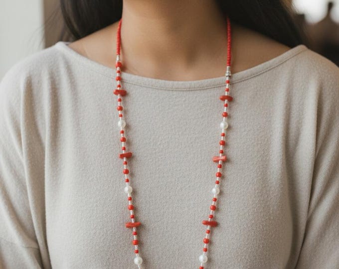Layering necklace- Red ruby Jewelry- July birthstone