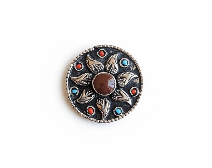 Aqeeq  ring- carnelian jewelry -Navajo style-Aqiq stone