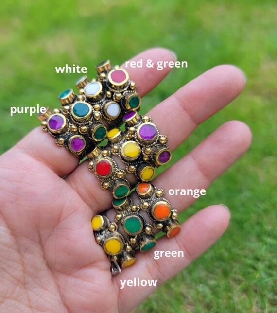 Turquoise stacking rings- Knuckle Tribal Bohemian… - image 2