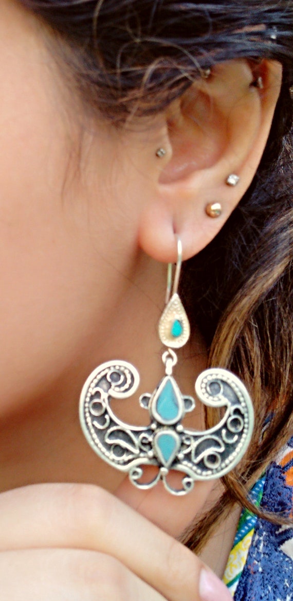 Butterfly earrings- Afghan earring- Kuchi earrings